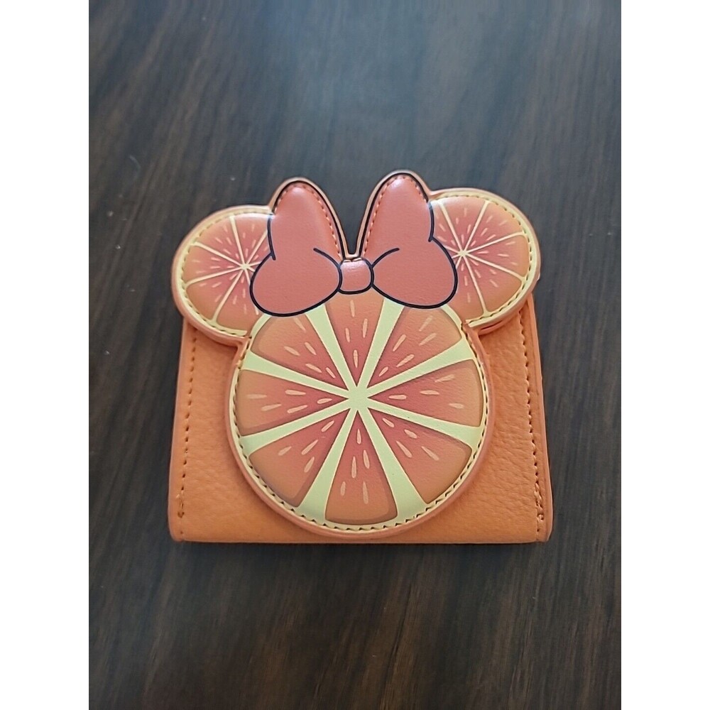 Our Universe Disney Minnie Mouse Citrus Cardholder Wallet New